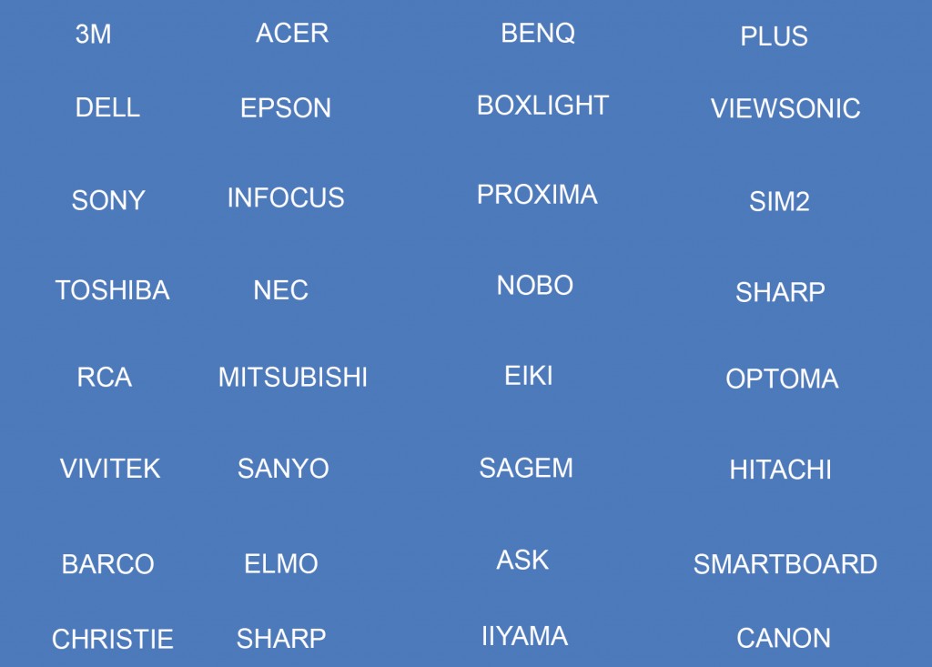 Les principales marques de lampe de vidéoprojecteur